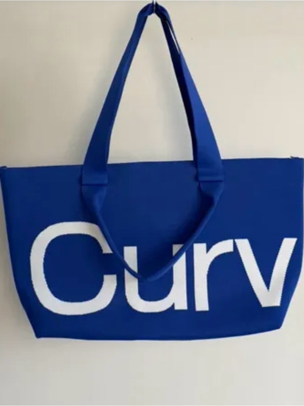 Bold Blue Canvas Tote with White Logo
